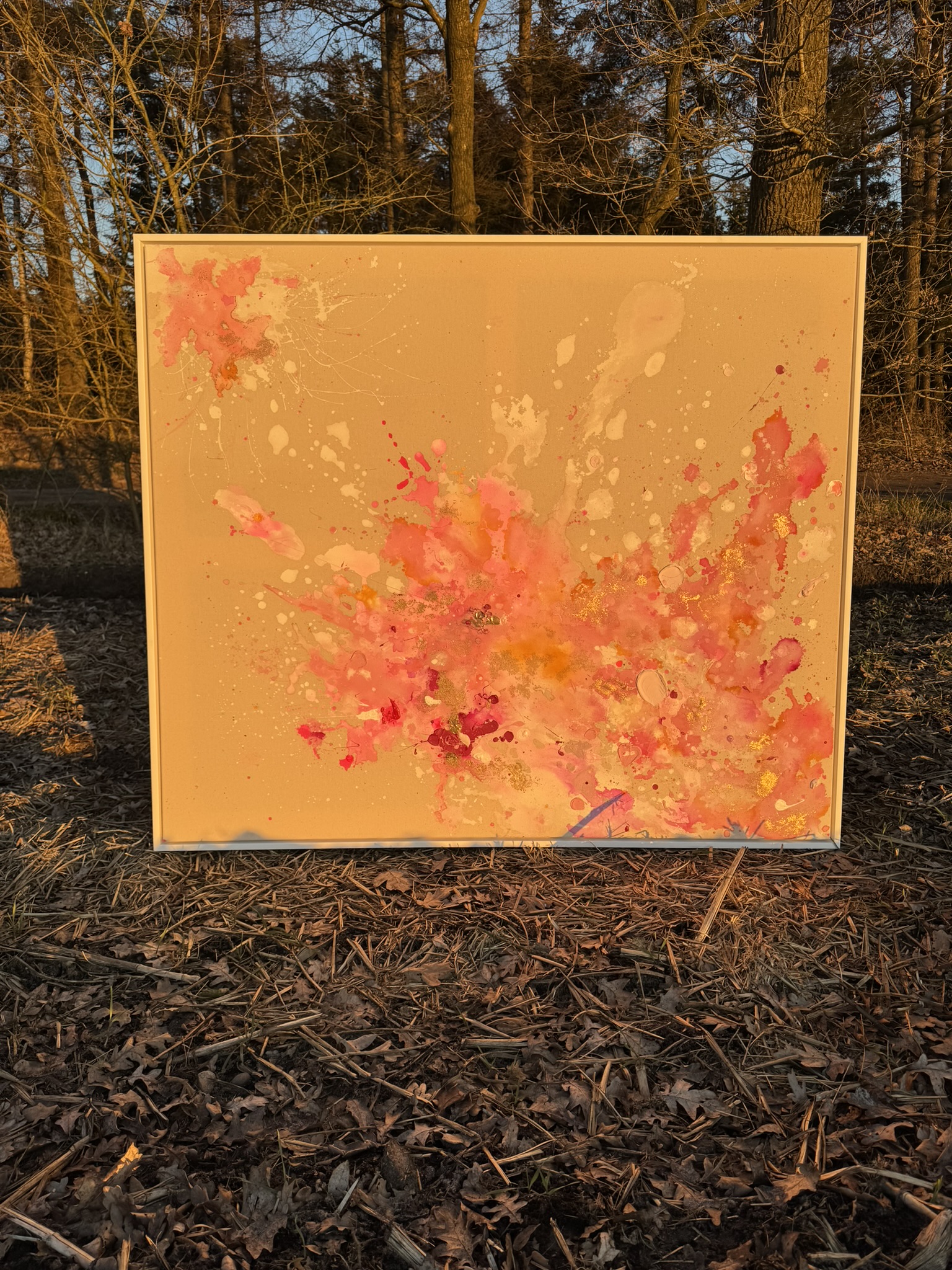 Pure, 2025, Acryl und Gold auf roher Baumwollleinwand, Ansicht 18